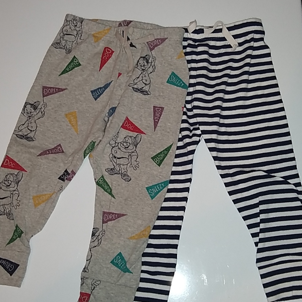 2 pair GAP cotton knit pants 18-24 months